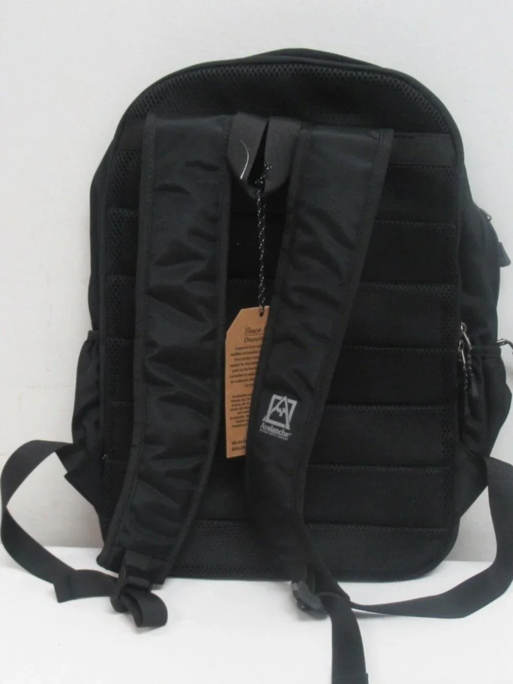 NWT Avalanche Outdoor Supply Company Black Canvas Riley Backpack